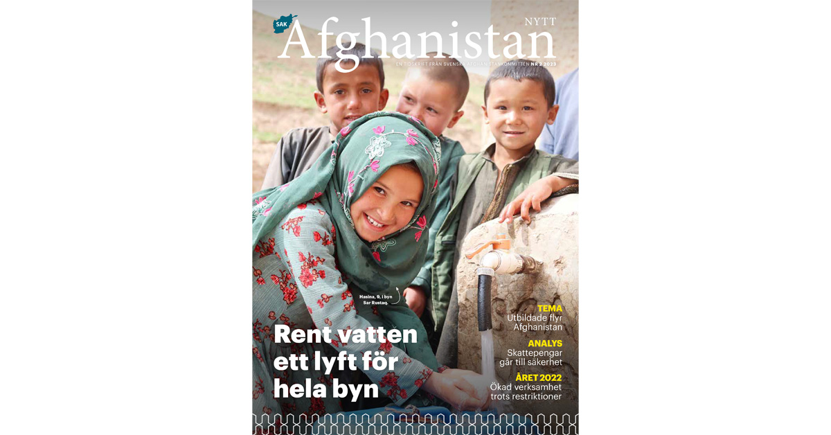 Framsidan på Afghanistan-nytt nr 2, 2023.