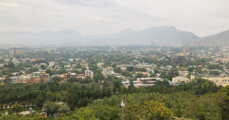 En översiktsbild över delar av Kabul.