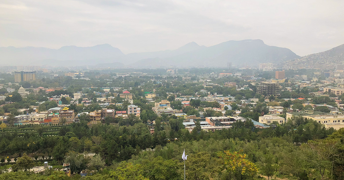 En översiktsbild över delar av Kabul.